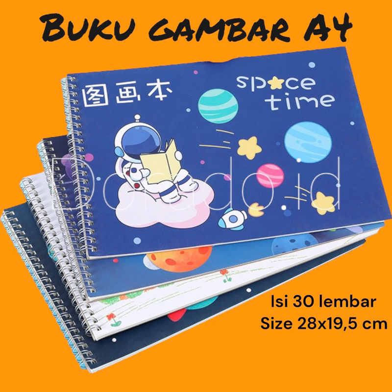 

Tk1- Drawing Book / Buku Gambar Ring A4 Karakter