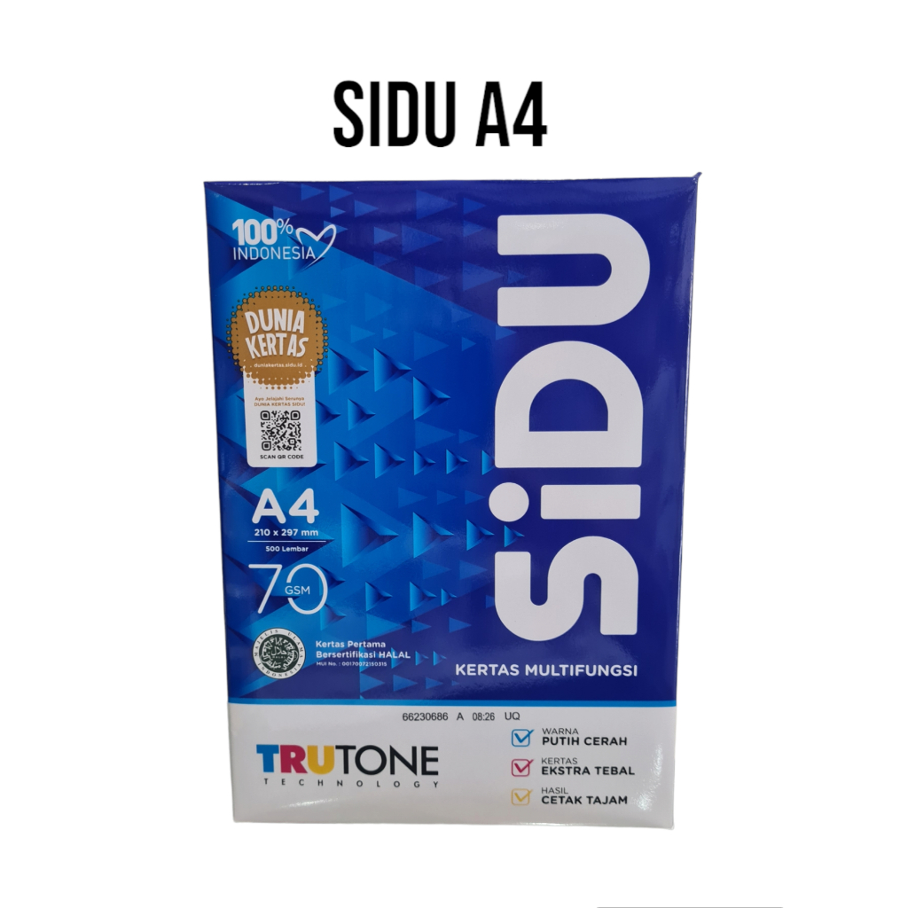 

Kertas HVS A4 70 gram SIDU Sinar Dunia