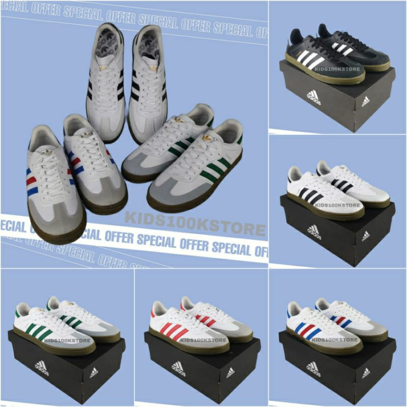 SALE adidas samba black white import kuality sneakers casual clasic COD