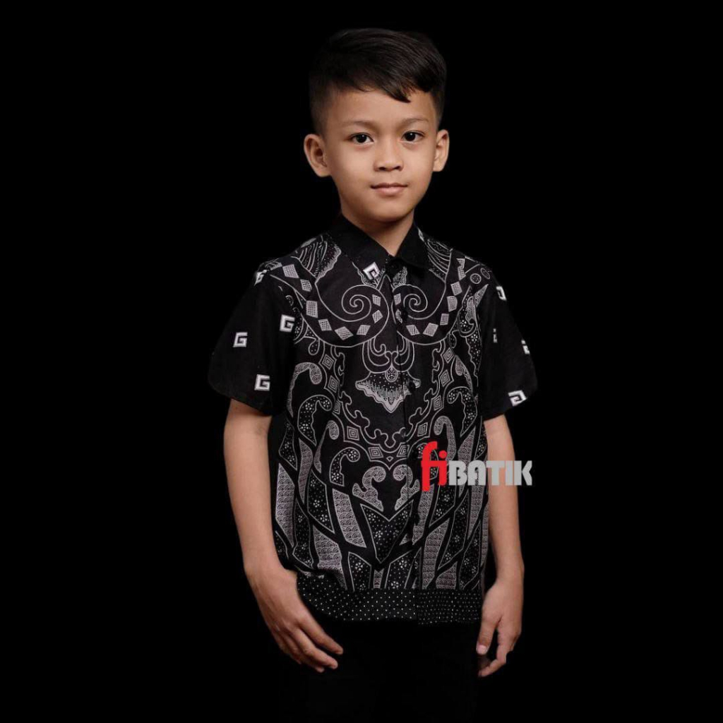 [TERLARIS] batik anak - baju batik anak laki laki umur 1-12 tahun hem batik anak pendek premium quality