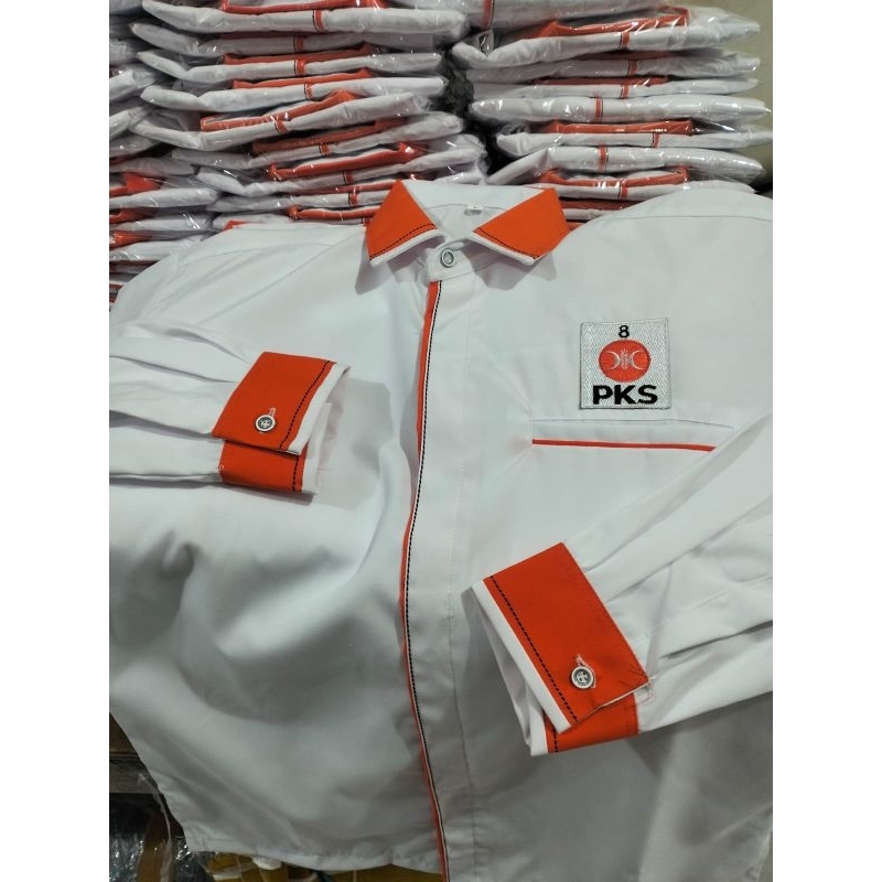 kemeja partai PKS lengan panjang