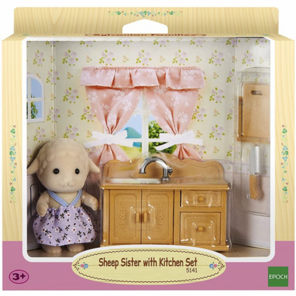 

Unik Mainan Boneka Sylvanian Families Sheep Sister With Kitchen Dapur 5141 Diskon