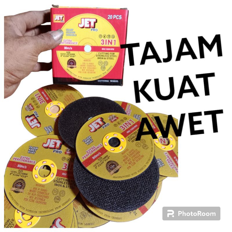 mata gerinda batu potong cutting besi steinless whell4 merek jet