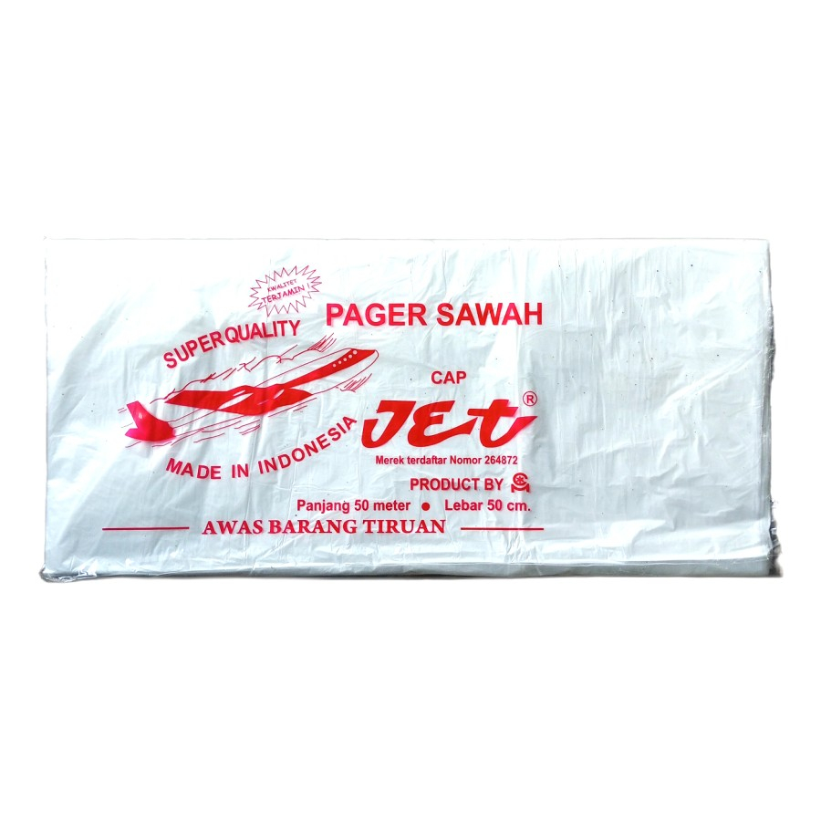 Plastik Cap Jet Putih (50 cm x 5 Meter) Pagar Sawah