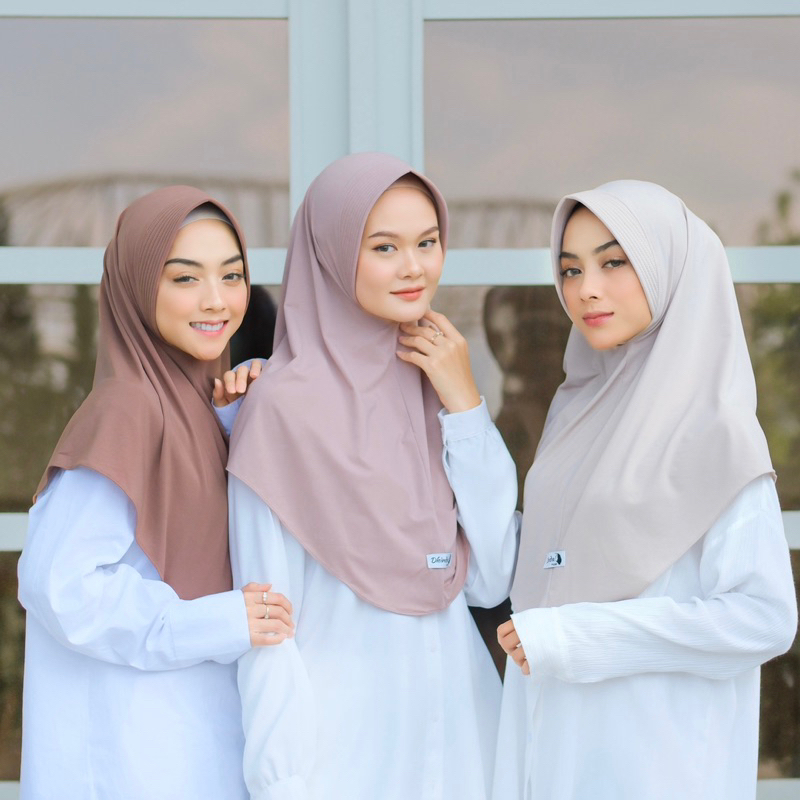 Dhinda Hijab - Daily Bergo Instan Size L/Jumbo (Jersey Ity Terbaik) Bergo Hamidah Ternyaman