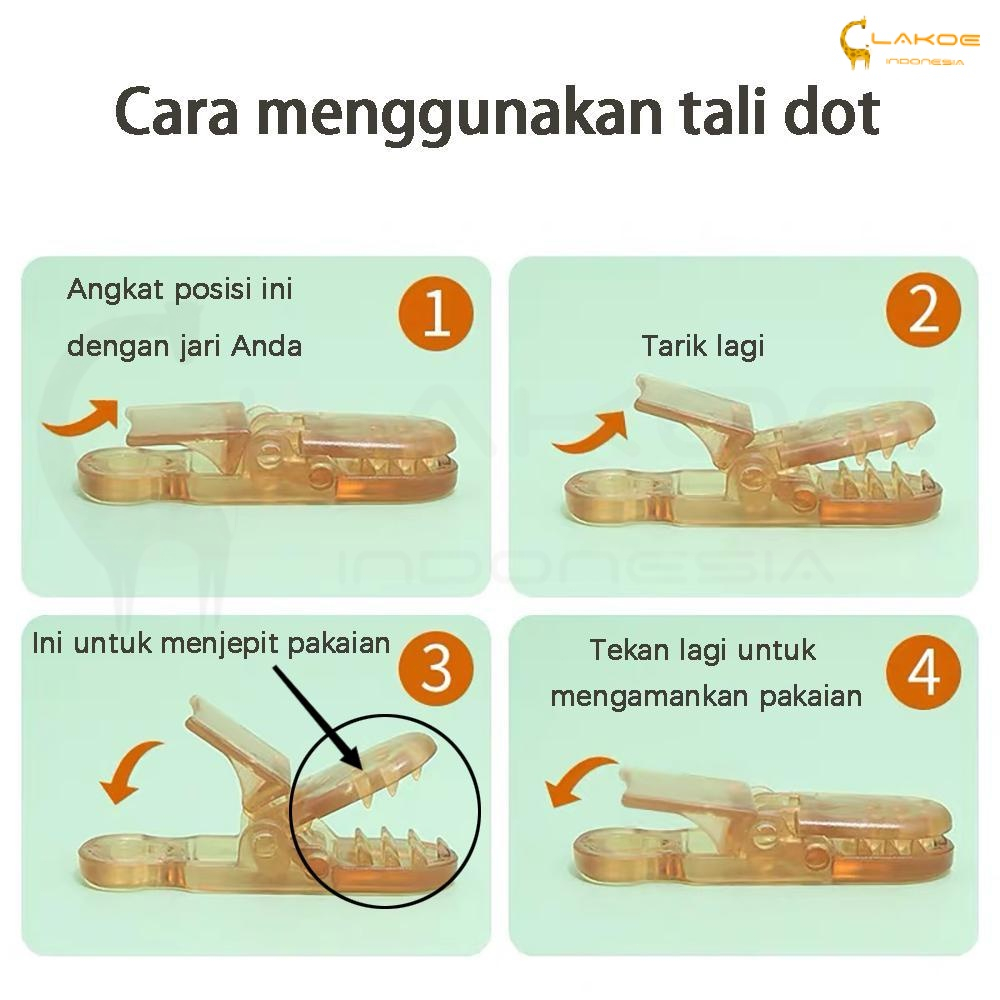 ANGEL MOMMY Dot bayi / kompeng bayi /silikon empeng bayi 2 pak Silikon Gepeng Bulat Bening dengan rantai dan Kotak  AFNZ02