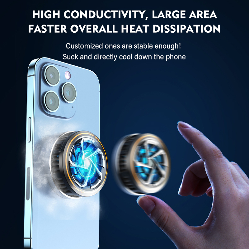 【COD】Jovitech Fan Cooler hp Gaming Cooler LED Mobile Phone Radiator Magnetic Quickly Cooling Handphone Fan Holder - MR03
