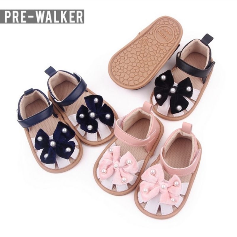 Sepatu Sandal Bayi Perempuan - Prewalker Baby Sol Karer Anti Slip S1324