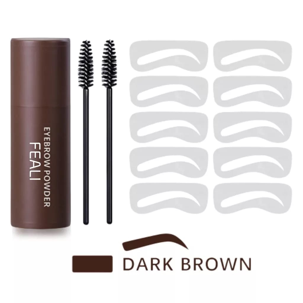 ✿ELYSABETHME✿  FEALI Eyebrow powder ki set cetakan alis eyebrow stamp