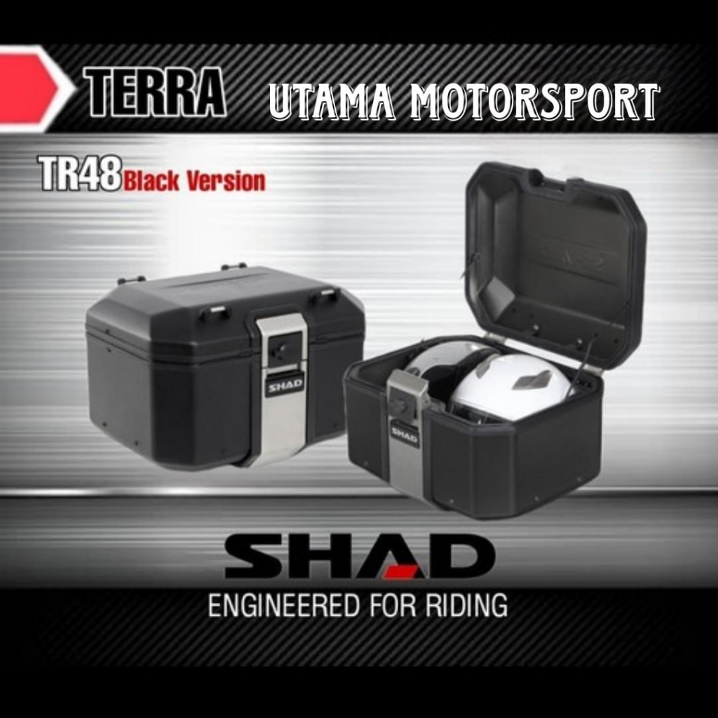 Box Motor Top Box SHAD Aluminium SHAD Terra Aluminium TR48 / TR-48 Aluminium Black Series