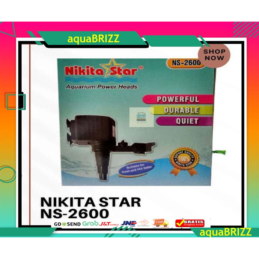 promo power head mesin pompa air aquarium aquascape nikita star 2600 2meter 2000L/H