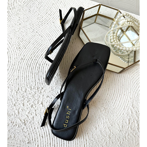 DUSHI Felicia Flat - Sandal tali teplek flat wanita