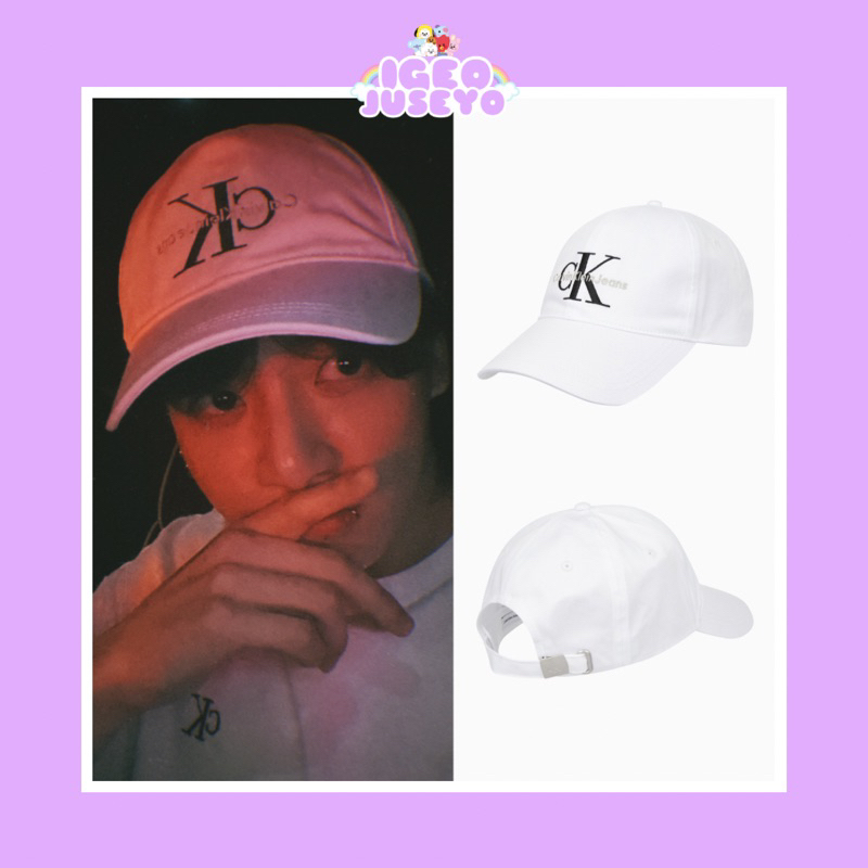 [PO] BTS Jungkook Calvin Klein Monogram Embroidery Ball Cap