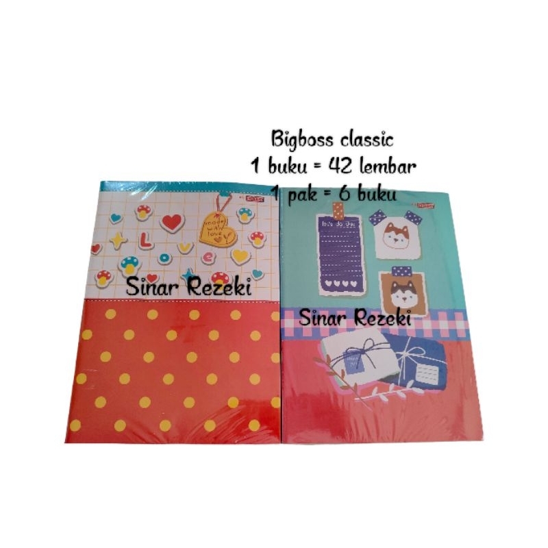 

1 pak = 6 buku!! Buku bigboss classic/bigboss classic/buku tulis/buku big boss classic