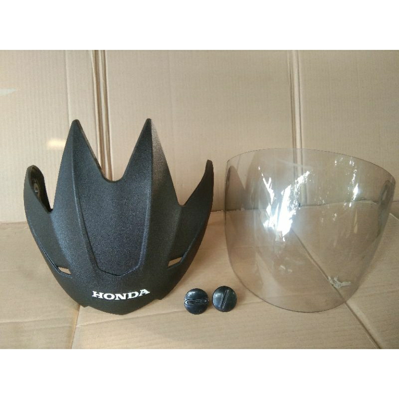 Topi helm Honda set kaca dan baut Trx-3 Hmj-1 Original AHM