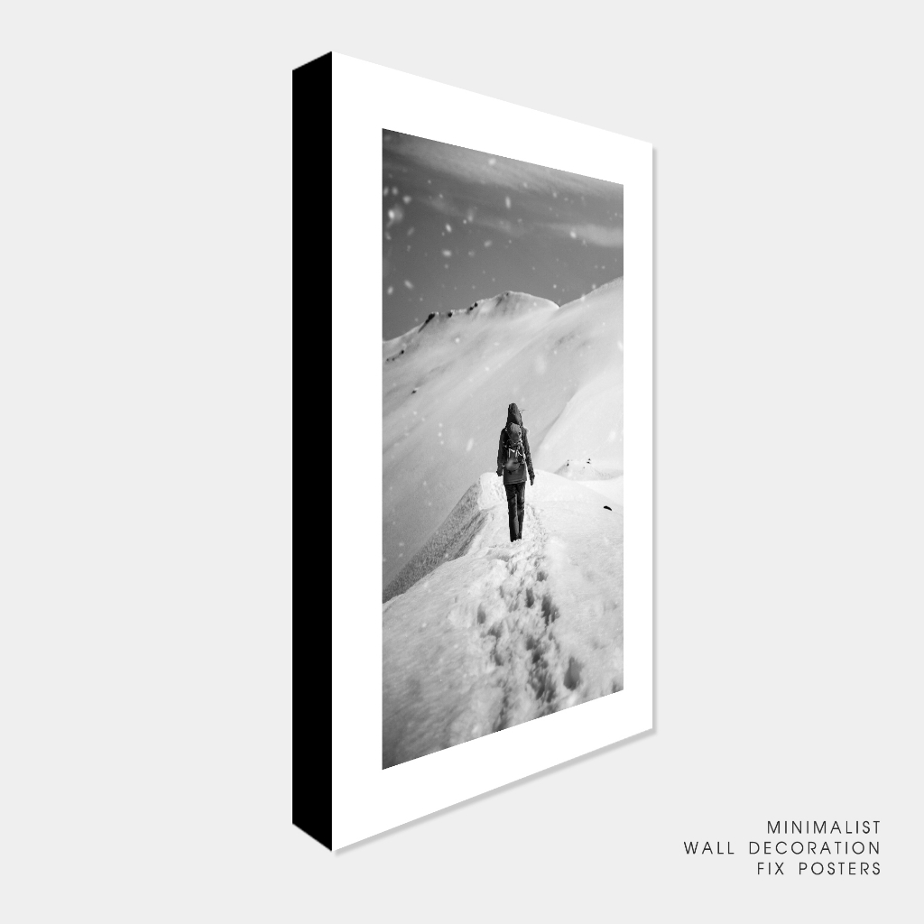 Wall decor living room Poster black and white Hiasan dinding minimalis