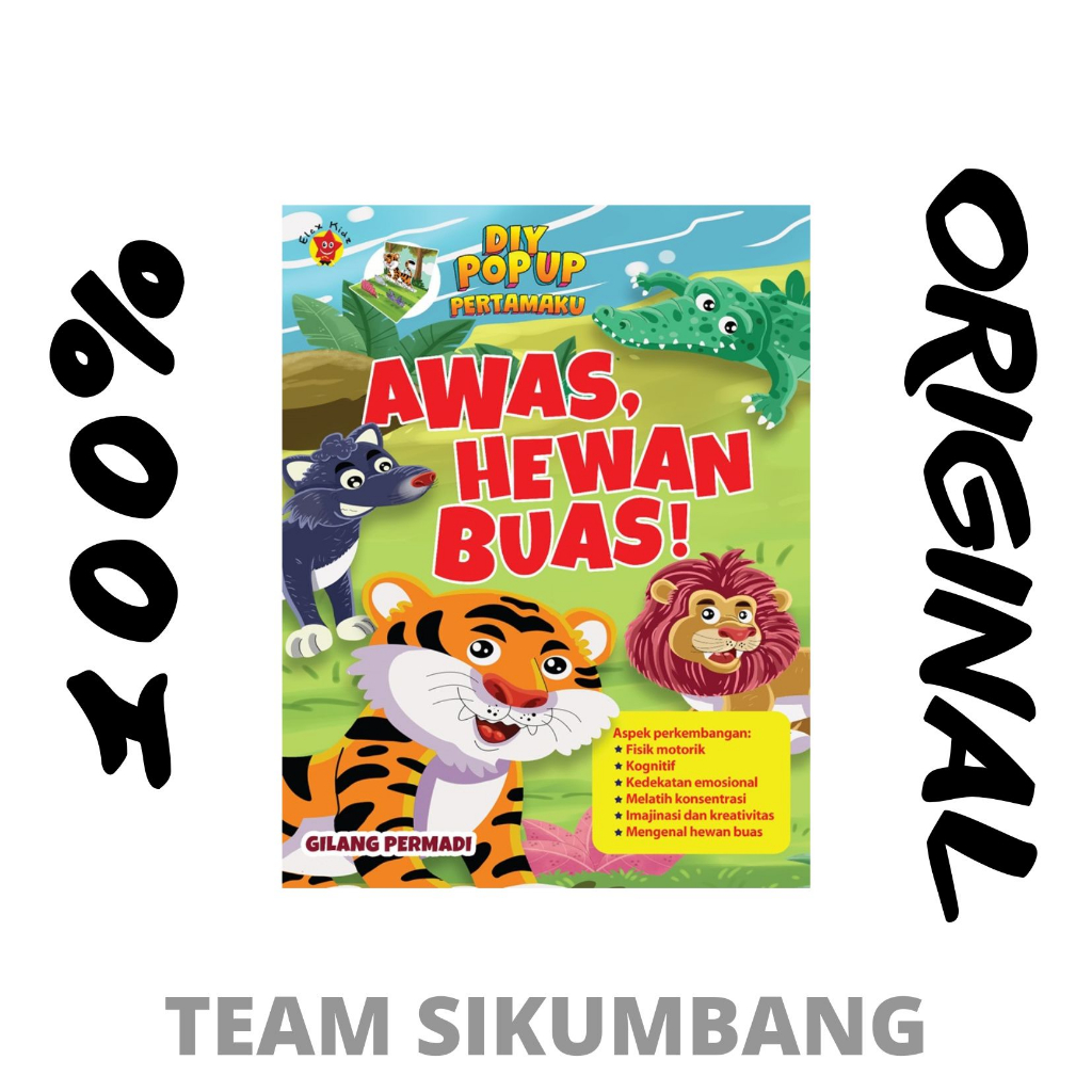 Buku DIY Pop Up Pertamaku Awas, Hewan Buas 