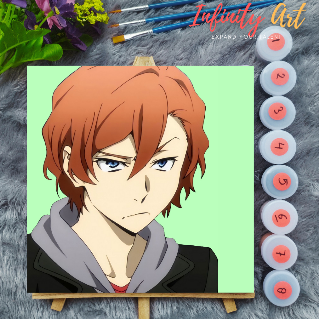 

Paint by Number [ Bungo Stray Dogs ] Chuya Nakahara Paint By Number Anime 20x20 cm Paint by Number Kit DIY canvas painting Kit mewarnai lukisan with wooden frame numbers kanvas painting kit with frame siap lukis oil painting paint by number customs buku
