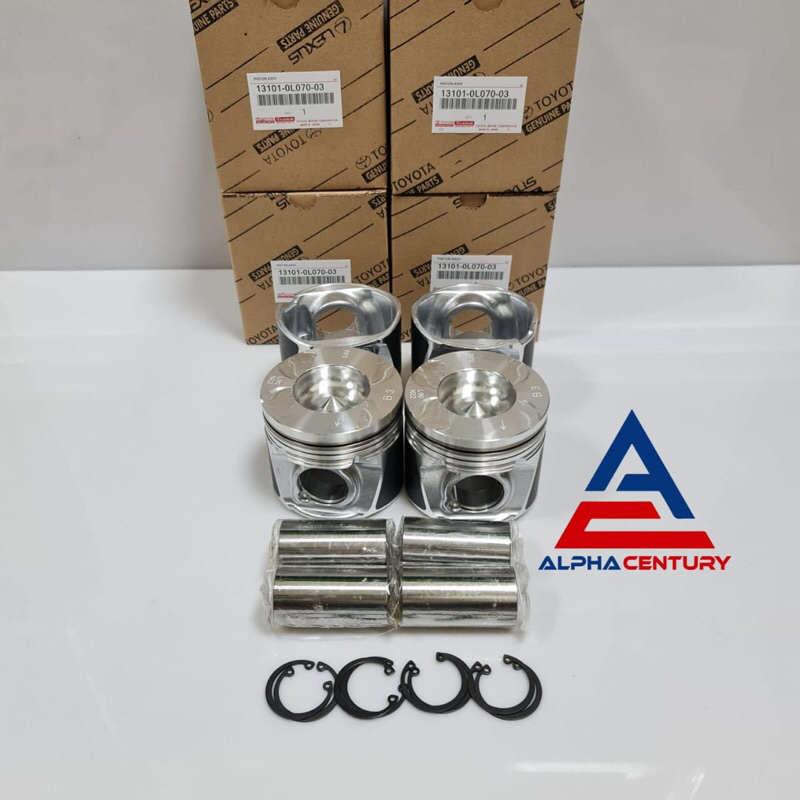 PISTON ASSY SET 4PCS HILUX 2.5 ASLI GARANSI 1BULAN