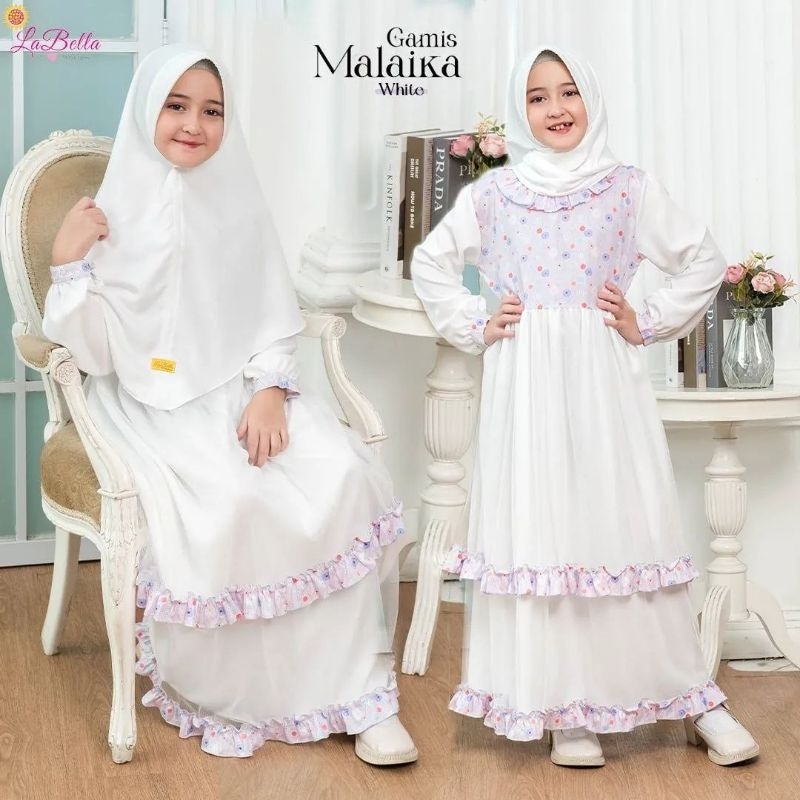 gamis anak putih tutu malaika by labella