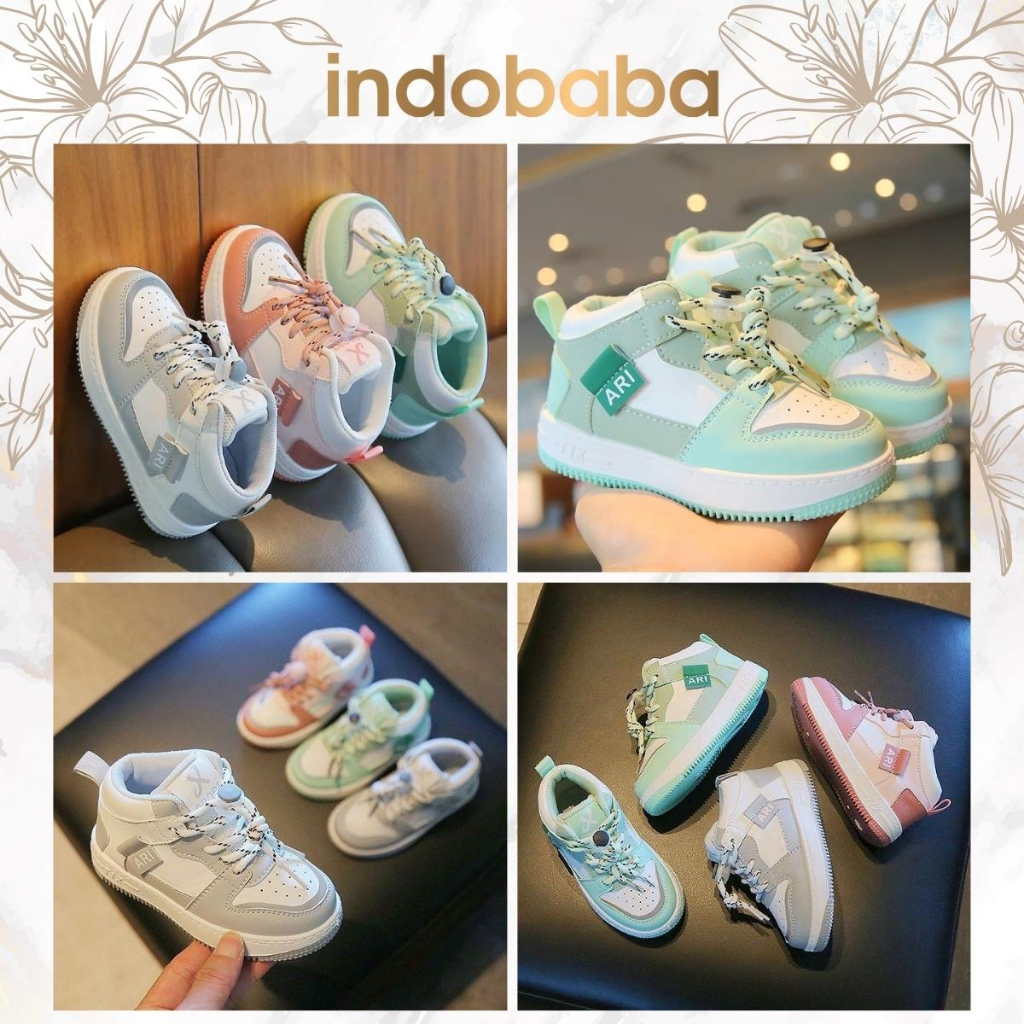 indobaba Sepatu Anak Perempuan Sneakers Anak Import Sport 1-5 Tahun S149