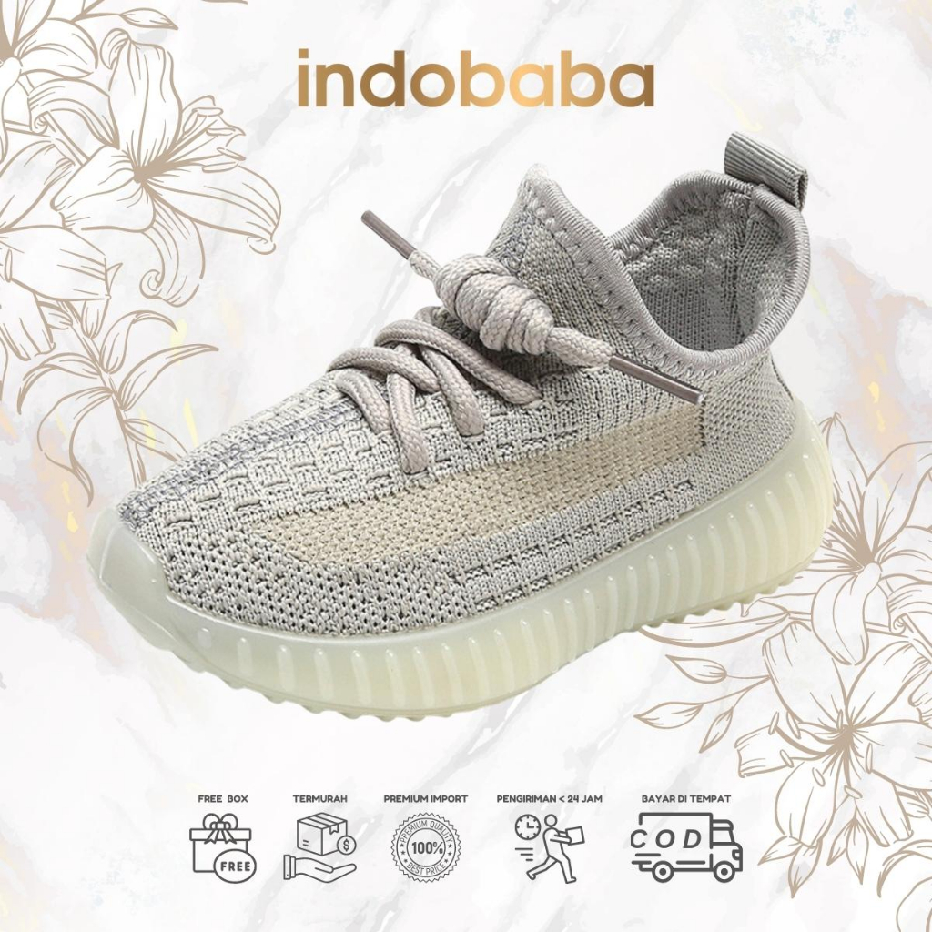 indobaba Sepatu Anak Perempuan Sneakers Anak Import Sport Canvas  1-5 Tahun S147