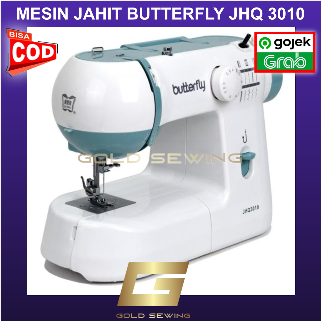 Mesin Jahit BUTTERFLY JHQ 3010 Portable Multifungsi JHQ3010 - GOLD