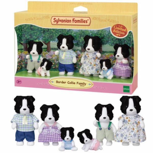 Dijual Sylvanian Friends Boneka Border Collie Dog Family 6 Karakter Anjing Limited