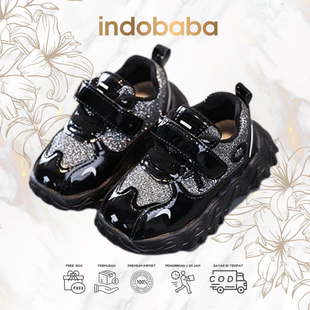 indobaba Sepatu Anak Perempuan Sneakers Anak Sport Fashion Import Premium 1-5 Tahun S169