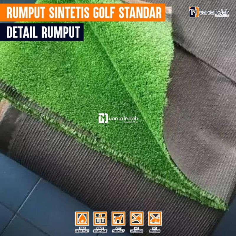 RUMPUT SINTETIS GOLF STANDAR UKURAN 50x125 CM