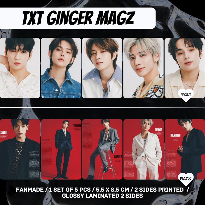 TXT PHOTOCARD - GINGER MAGAZINE TOMORROW X TOGETHER