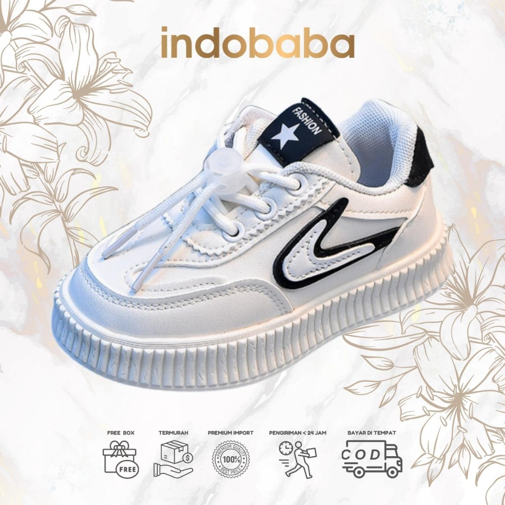 indobaba Sepatu Anak Perempuan Import Sneaker Anak Laki laki Import Usia 1-5 Tahun S177