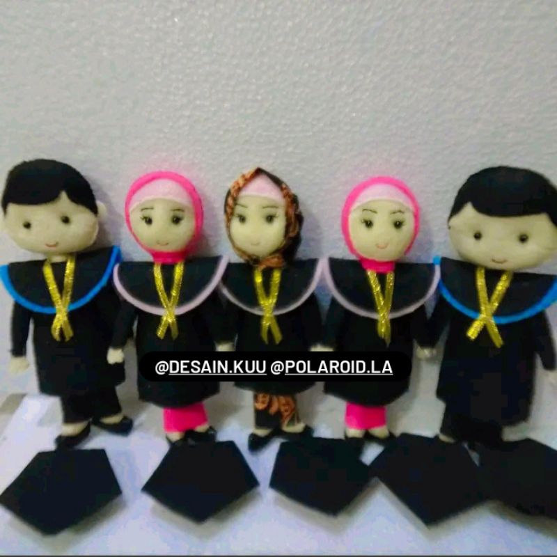 BONEKA WISUDA FLANEL 20CM | BONEKA WISUDA FLANEL COWOK CEWEK | BONEKA WISUDA TOGA MURAH