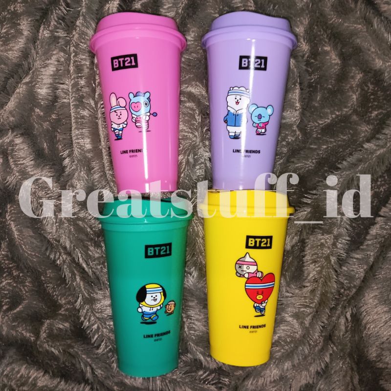 [OFFICIAL] MERCHANDISE TUMBLER BT21 X MILK LIFE RJ KOYA SHOOKY MANG CHIMMY TATA COOKY VAN Original O