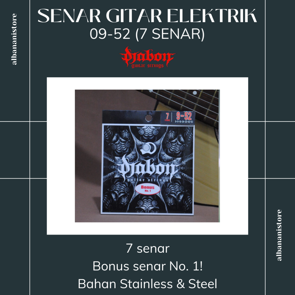 Senar Gitar Elektrik Djabon 09-52 (7 strings)