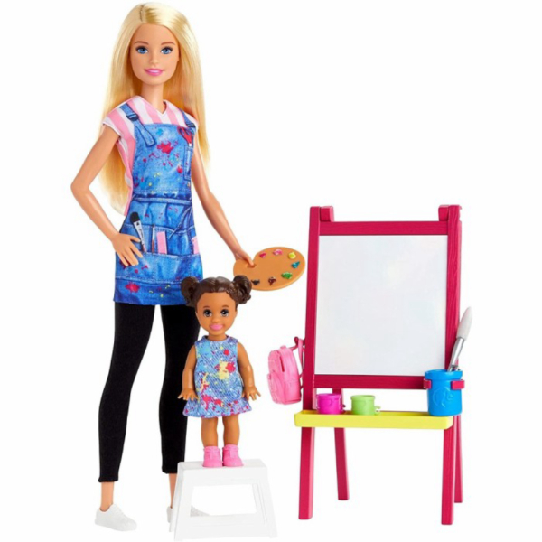 

Jual Boneka Barbie Mattel Career Art Teacher Guru Seni plus Chelsea Doll - blonde Diskon