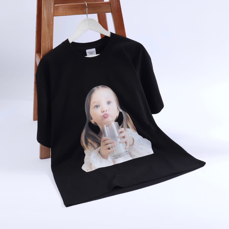 ADLV. Milk Girl Black Tee