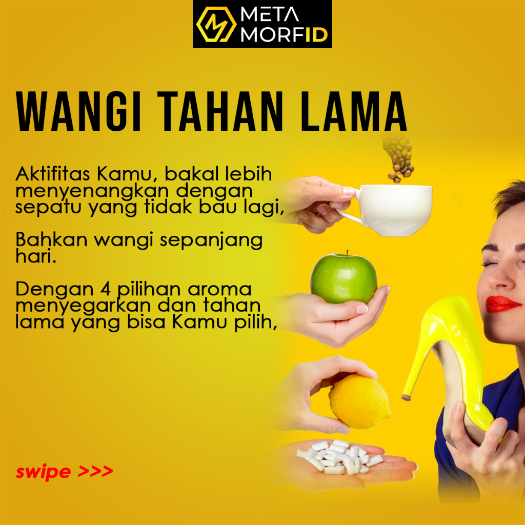 Metamorfid Parfum Sepatu Dan Helm Penghilang Bau Anti Bakteri 100ml