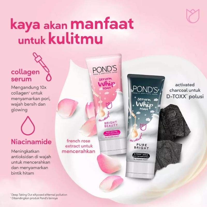 PONDS Whip Facial Foam With 10X Collagen Serum 100gr