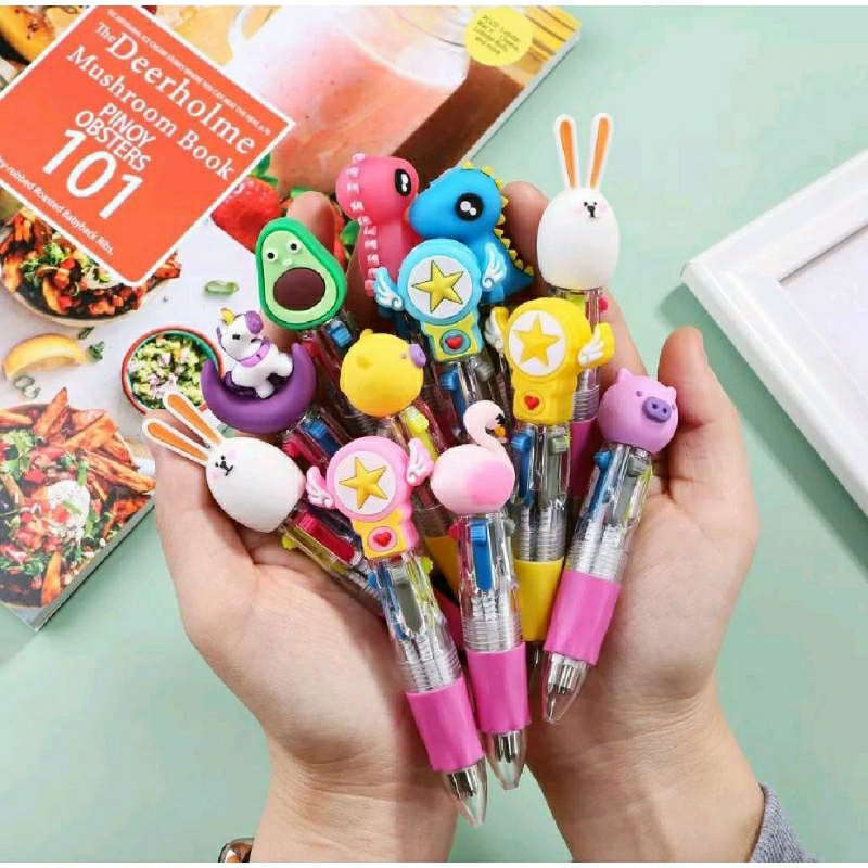 

Pulpen 4 Warna Pulpen Cetek Unik Motif Lucu