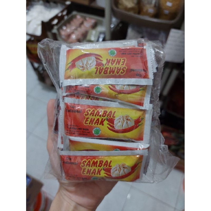 

saus sambal sachet tradisional isi 25 pcs