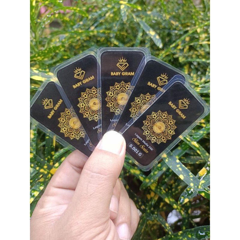 Baby Gram 0.002gr Slim Series Logam Mulia 24 Karat Emas Asli Original
