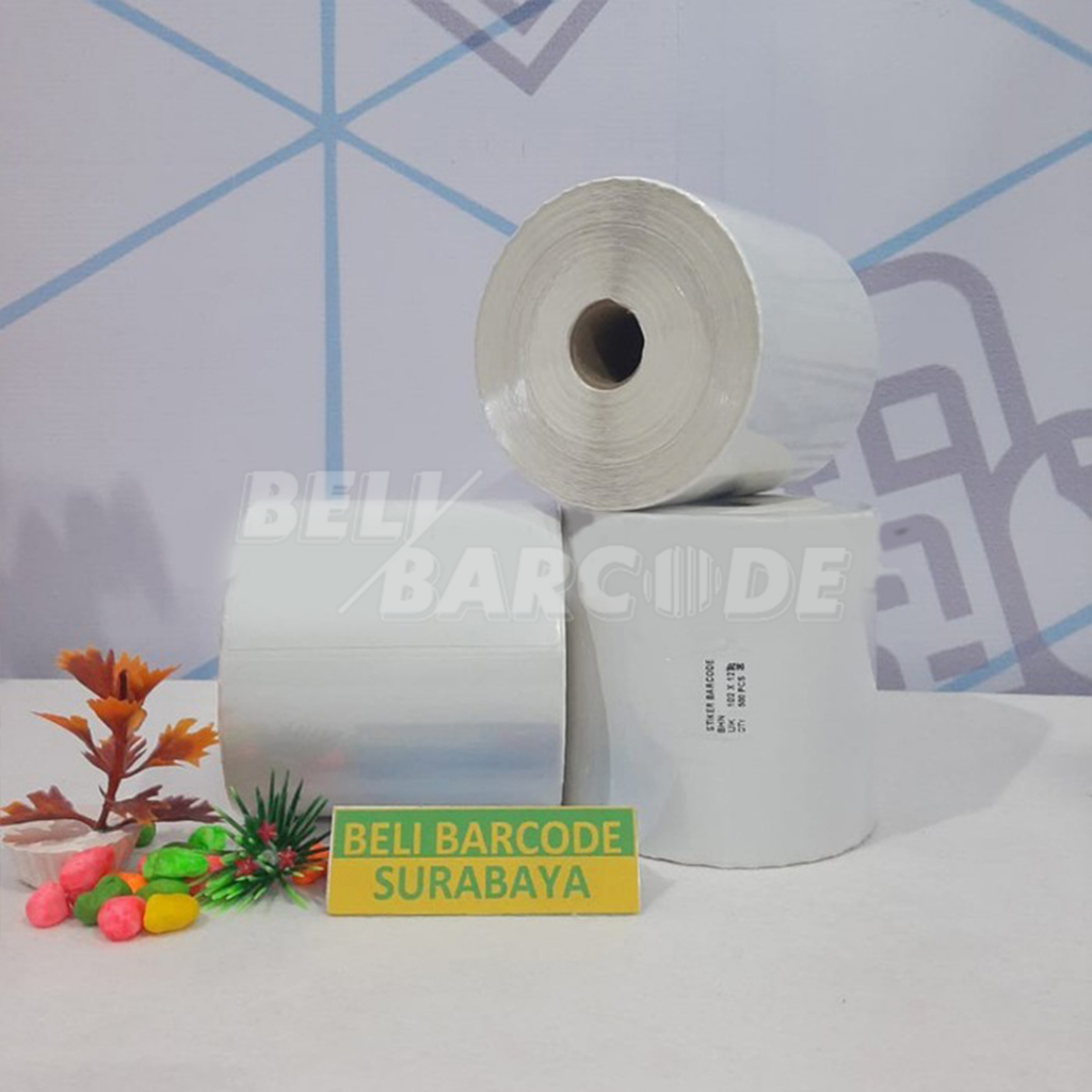 Stiker Label Thermal 102 x 127 mm 1 Line isi 500 Pcs Cetak Resi