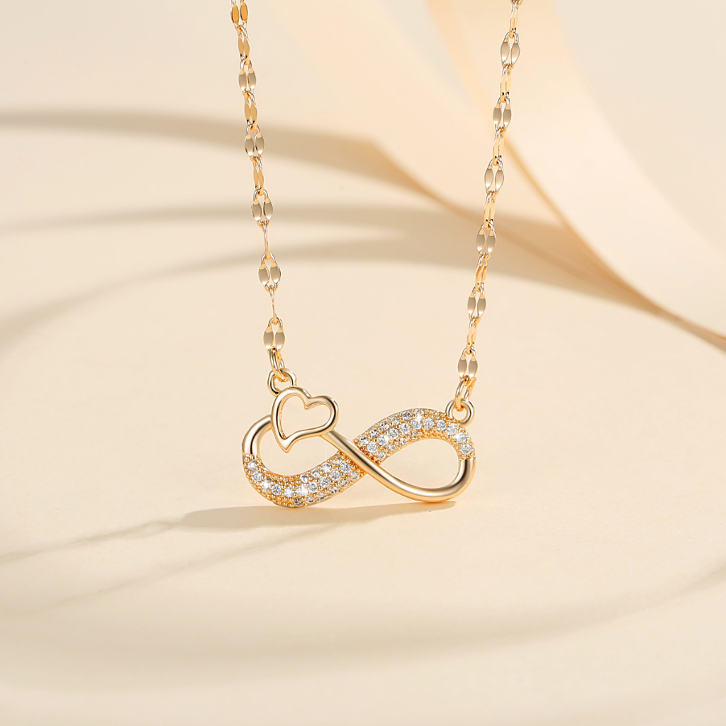 Y153 [COD✔] Kalung Rantai Klavikula Titanium Lapis Emas Wanita Fashion Aksesoris Tidak Pudar