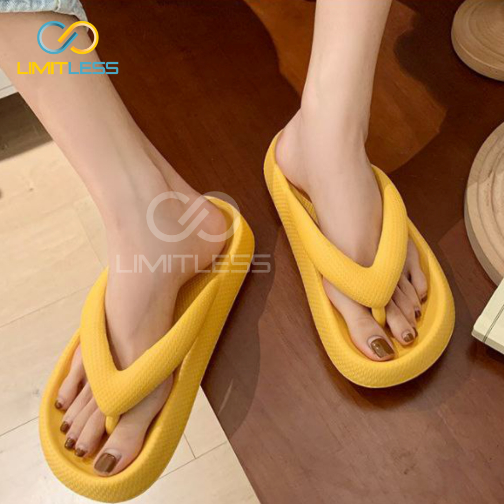 Sandal Jepit Wanita Tebal Tinggi 4cm Sendal Japit Perempuan Kekinian Ringan Empuk Terbaru Sandal Japit Cewek Jelly Terbaru