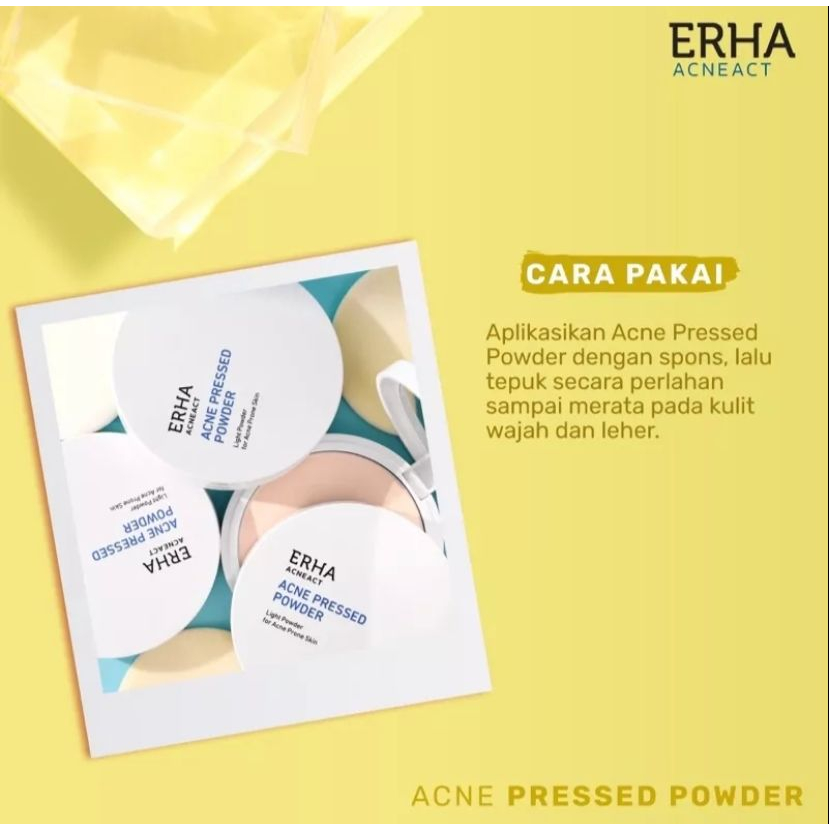 ERHA ACNEACT ACNE100 PRESSED POWDER 13GR - BEDAK PADAT JERAWAT