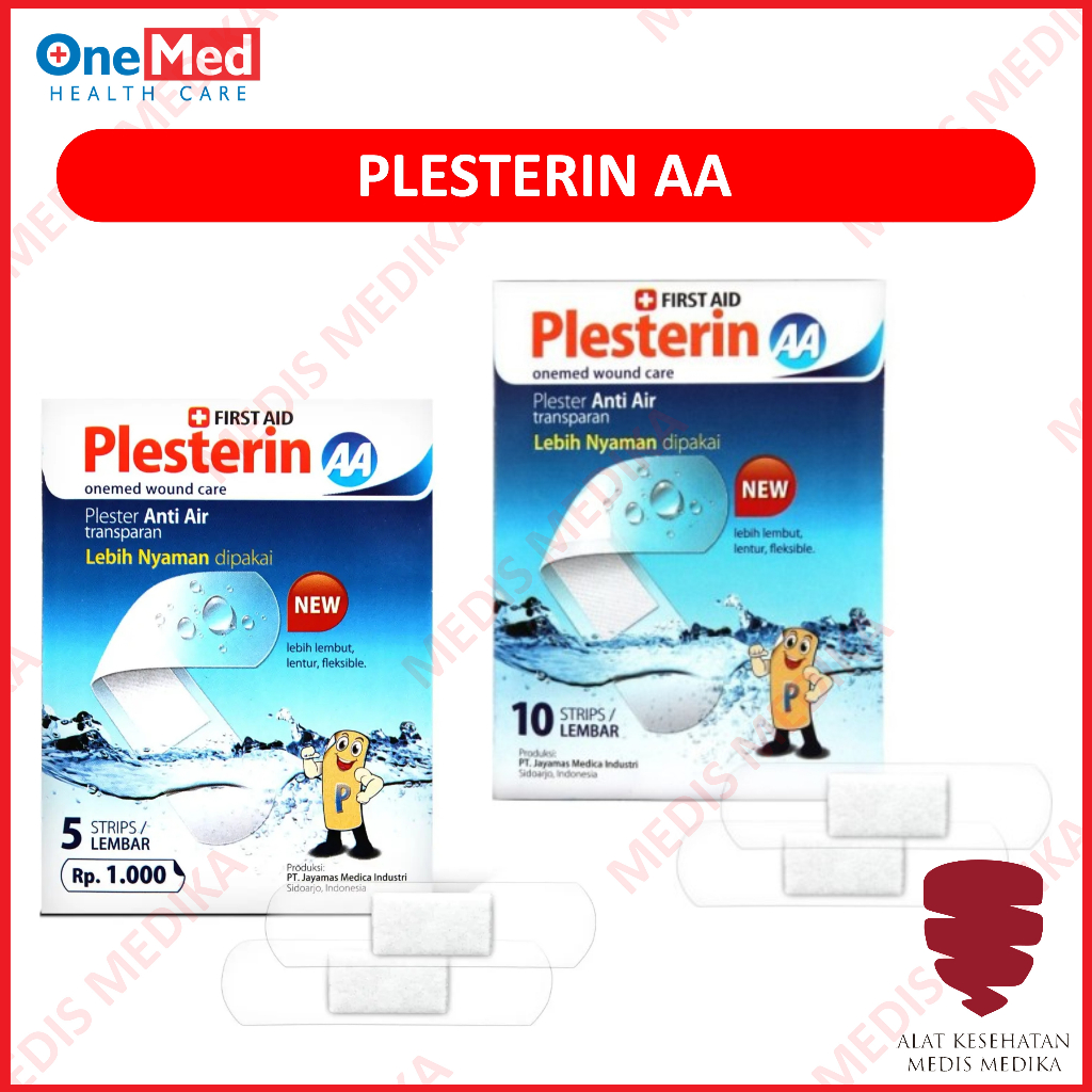 Onemed Plesterin AA Plaster Luka Kedap Air Trasnparan Elastis P3K