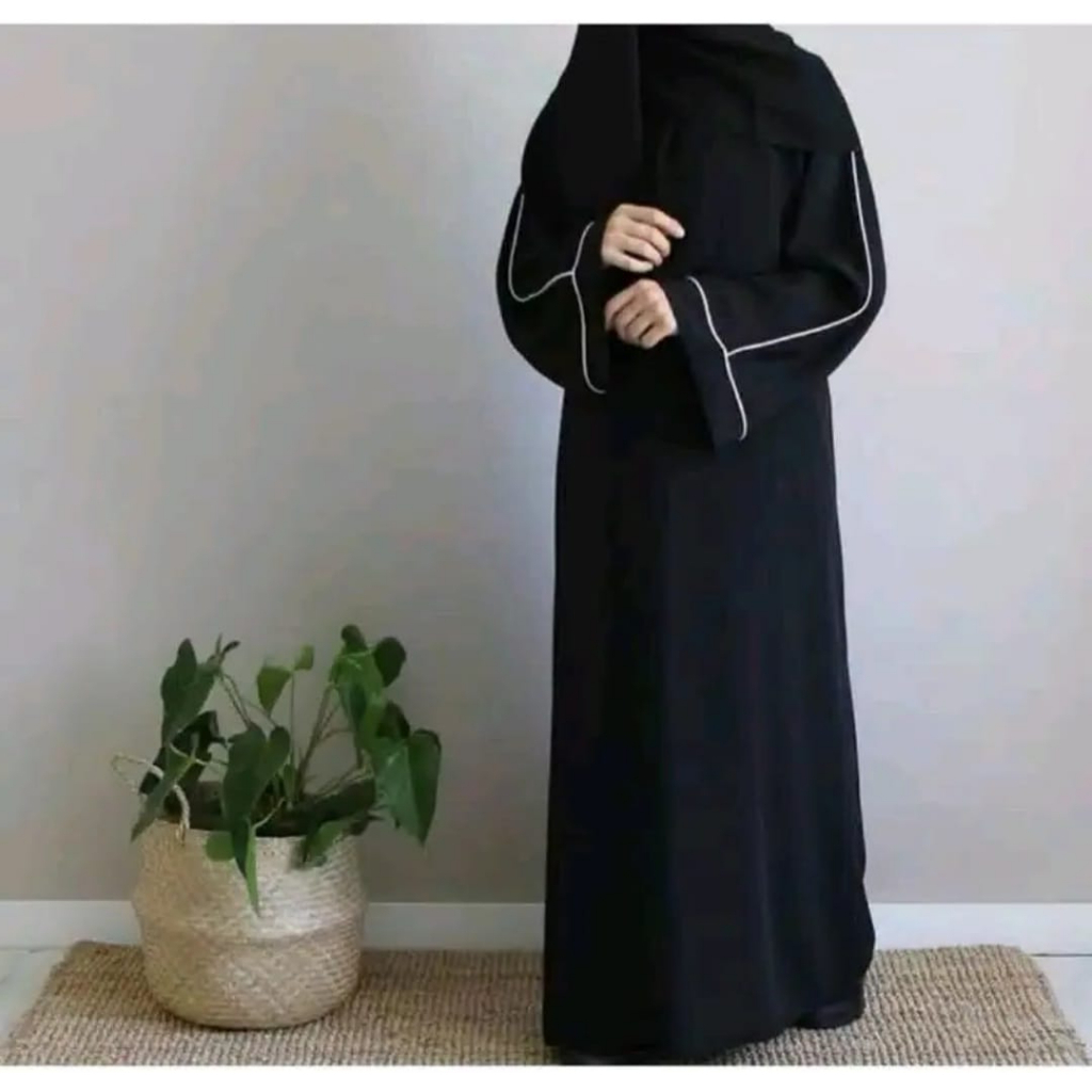 ( BISA COD) ABAYA POLOS POLET PANJANG/ GAMIS JUMBO POLET PANJANG BASIC ABAYA TURKI