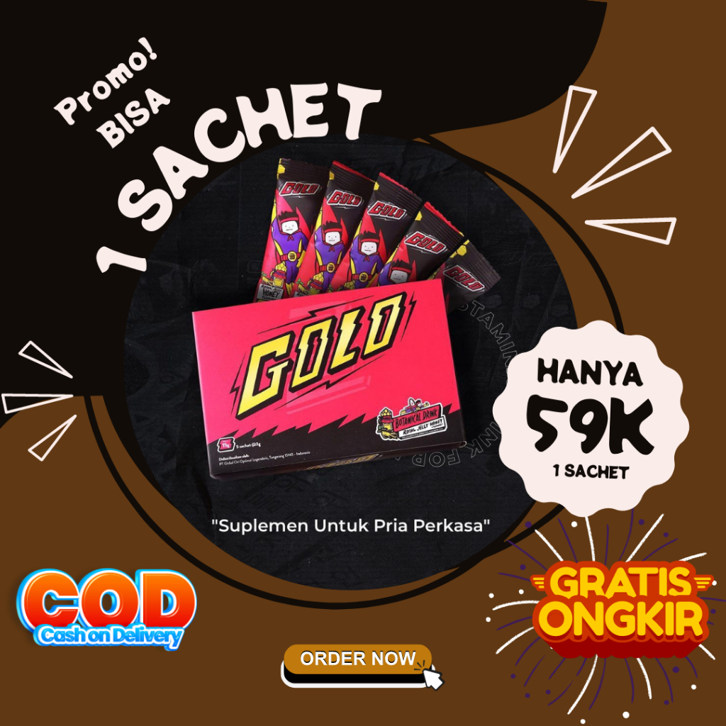 

PROMO GOLO Ginseng Original - Agen Resmi Golo Ginseng Officila 1 Box isi 5 Sachet Halal BPOM