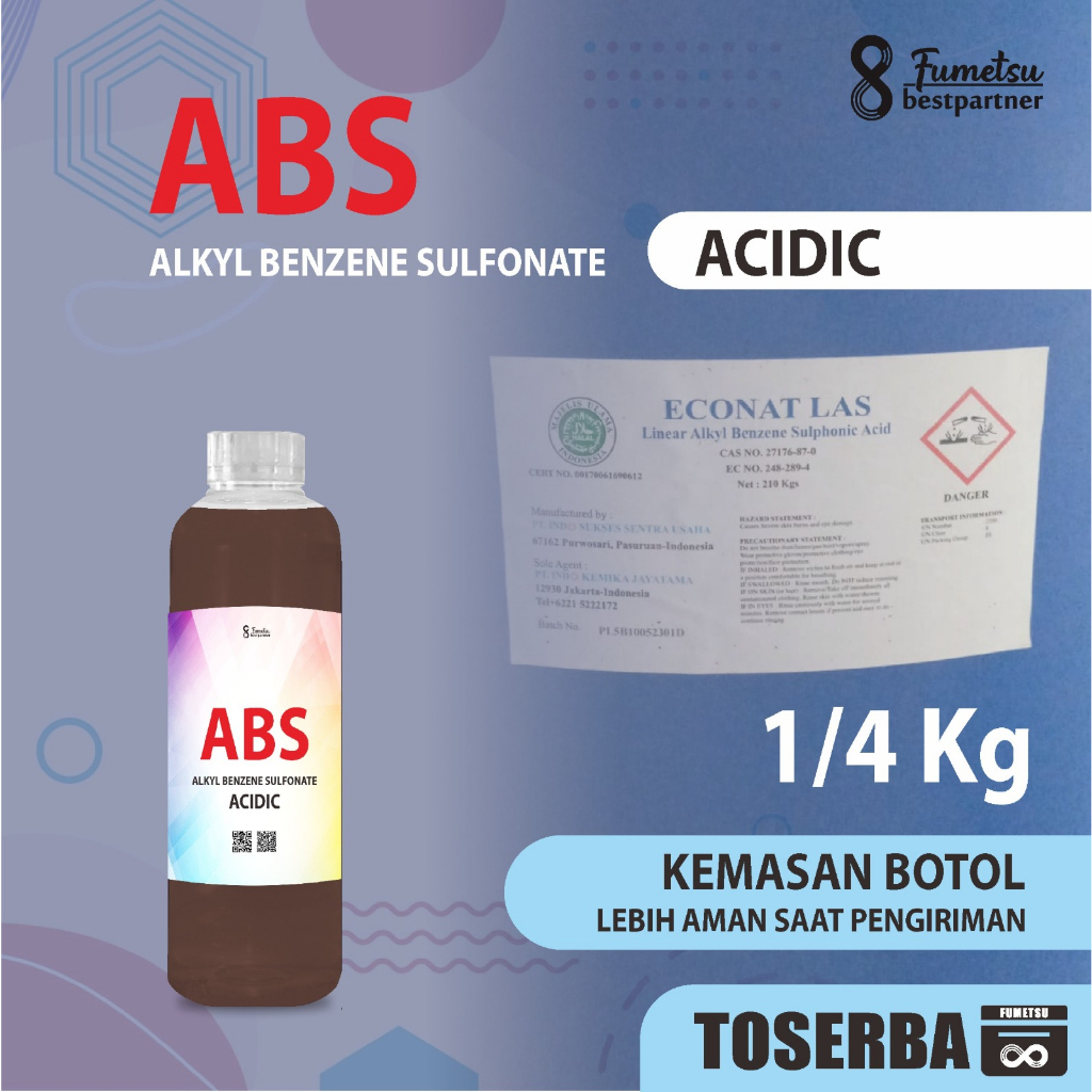 ABS / Alkyl Benzene Sulfonate  Kemasan 1/4  (250 Pet )